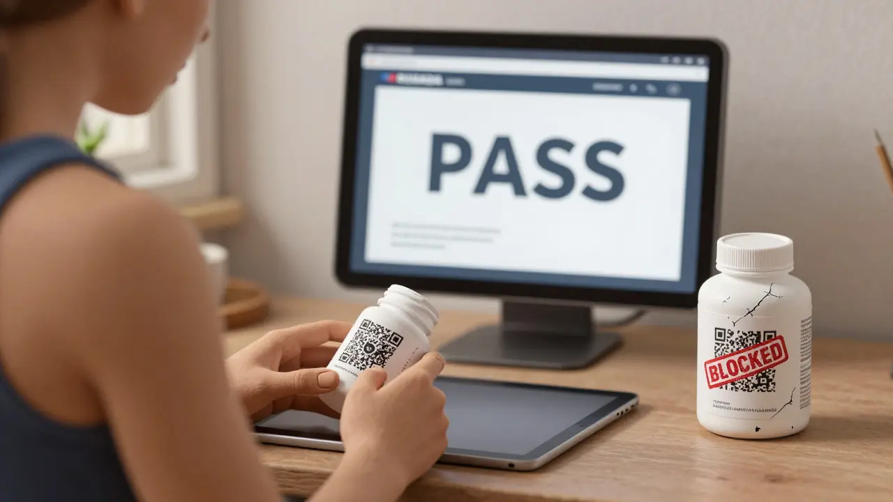 Спортсмен проверяет добавку через QR-код, на экране — результат от РУСАДА.