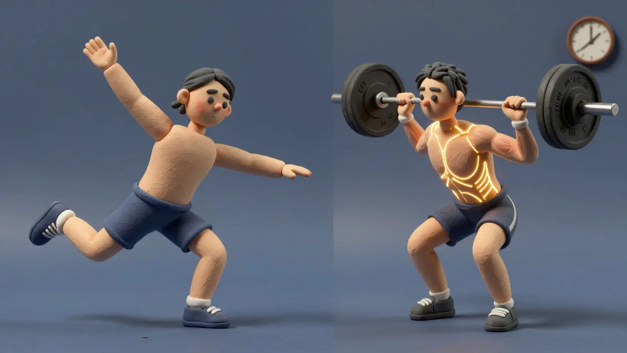 Сравнение правильной и неправильной техники подъема, с акцентом на разминку.