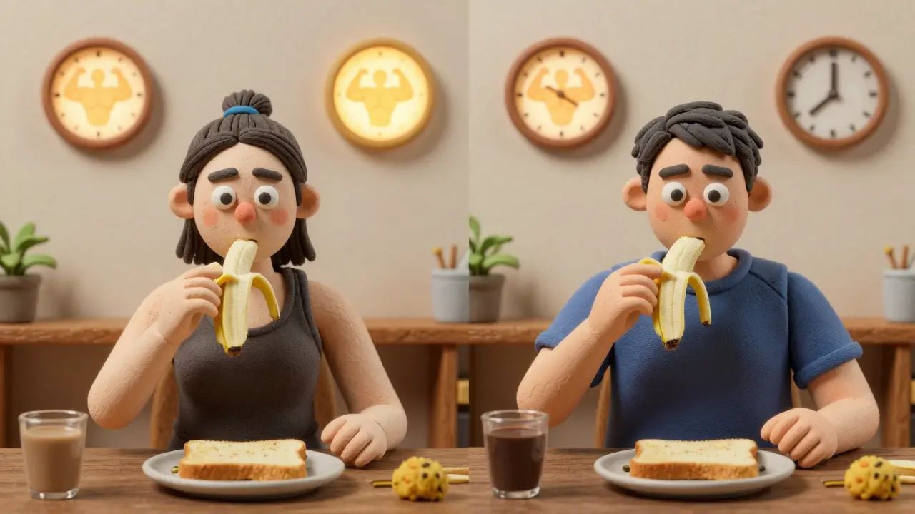 Два сценария: еда сразу после тренировки и через два часа — восстановление мышц одинаково эффективно.