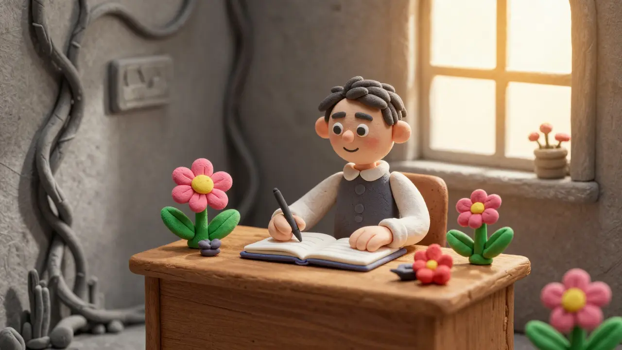 Герой восстанавливается с дневником в окружении цветов и света