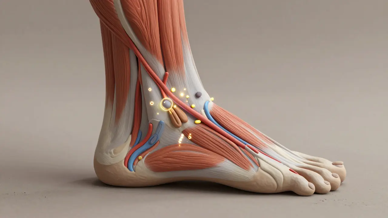 Схематичное изображение мышц и сосудов при тепловом воздействии