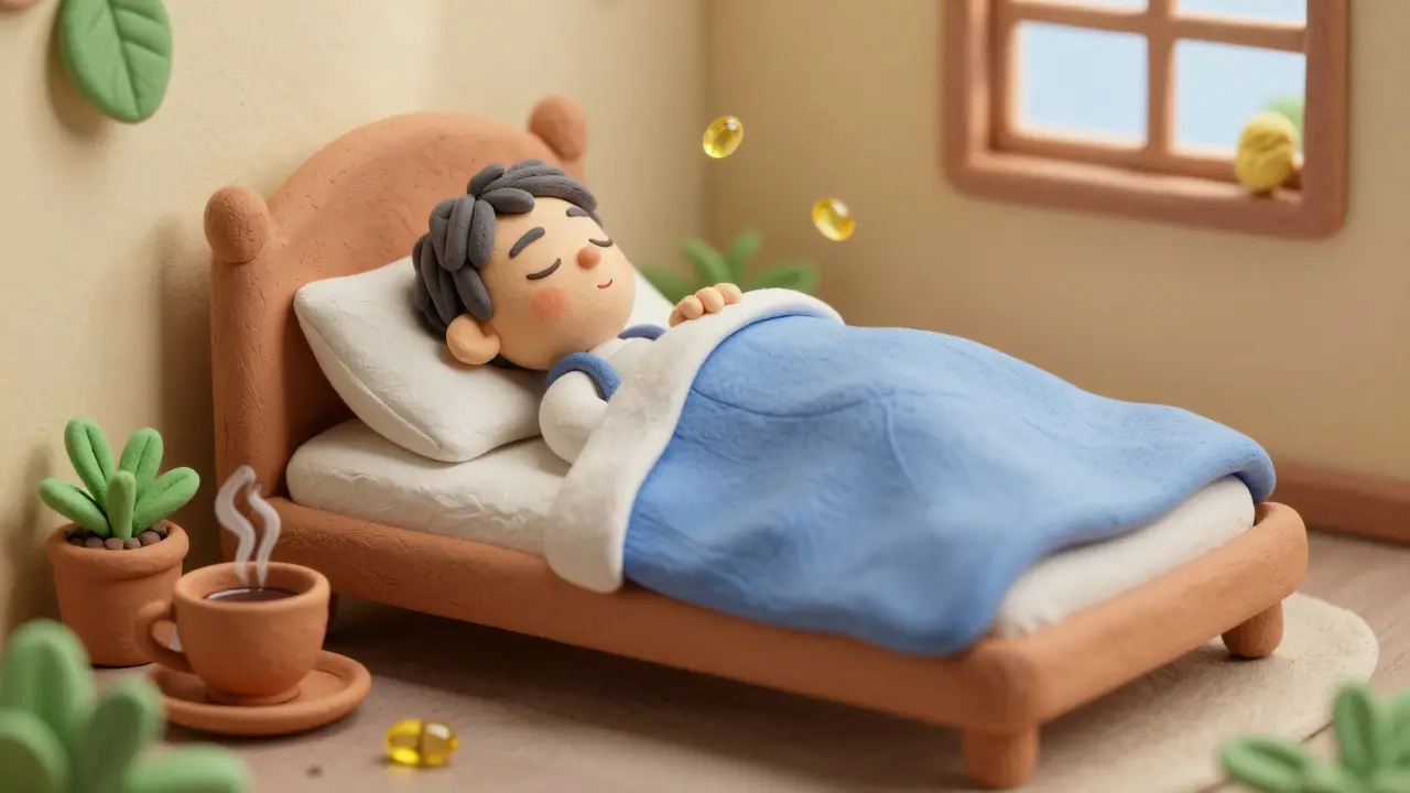 Спящий пластилиновый персонаж в уютной обстановке в процессе восстановления