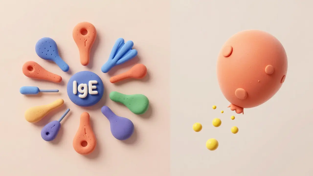 Сравнение механизмов истинной аллергии и псевдоаллергии в стиле 3D пластилина